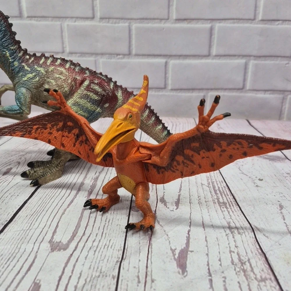 VTG Dinosaurs Lot Of 4, Movable Jaws, Wings, Legs